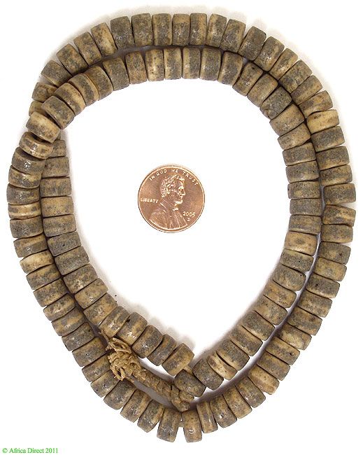 Tibetan Flat End Bone Trade beads  