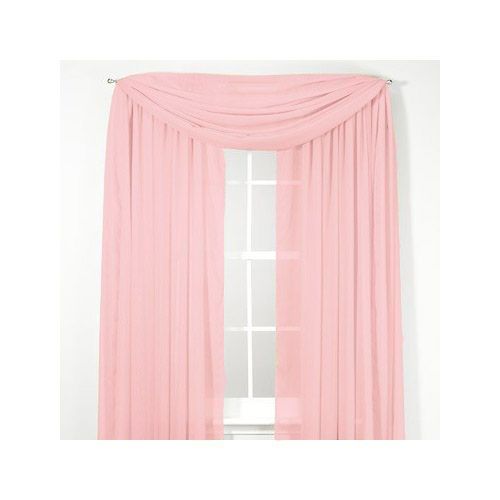 NEW PINK Elegance Sheer Voile Curtain 216 Scarf 10128  