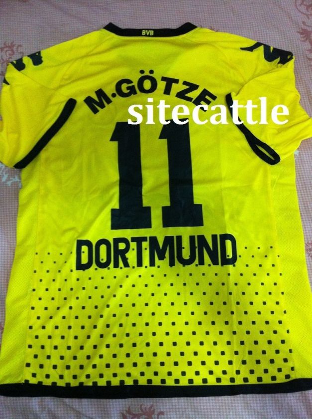 2011 2012 Borussia Dortmund Mario Gotze Soccer Jersey Home Shirt 