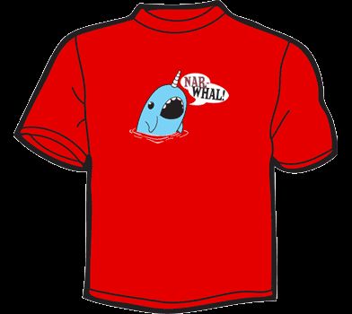 NARWHAL T Shirt MENS funny vintage 80s retro threadless  