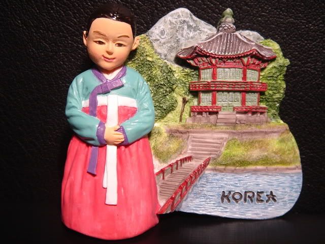 Korean Traditional Dress Hanbok Korea resin Car Magnet  