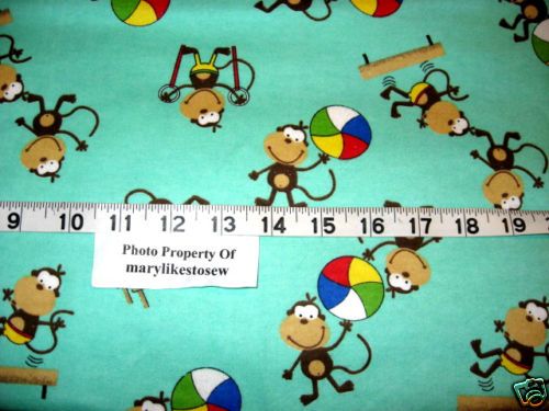   daycare Flannel BLANKET MONKEY Beach Ball EXERCISE handmade new  