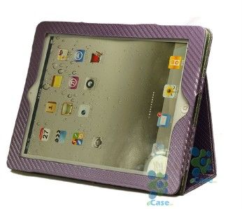   Leather Smart Folio Case Stand for iPad 2+Free Screen Protector  