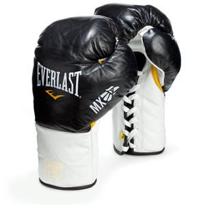 Everlast Mx Pro Fight Boxing Gloves 10oz L/XL Black NEW lace up Free 