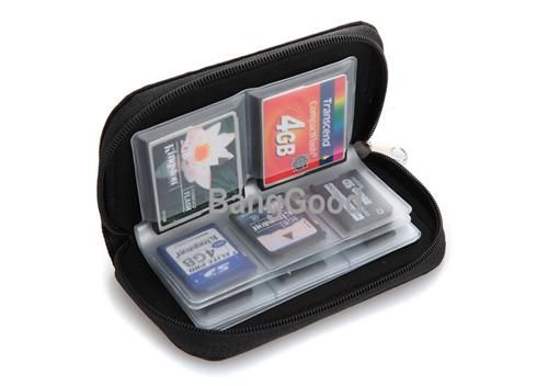 SDHC MMC CF Micro SD Memory Card Storage Carrying Pouch Case Holder 