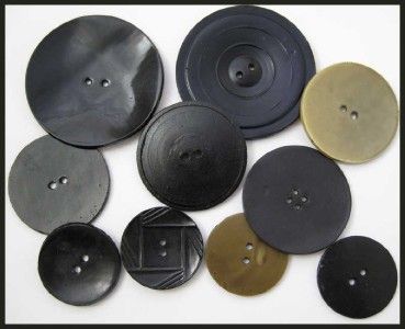   Lot of 10 ~OLD~ Antique Vintage Celluloid Wafer Buttons Button  