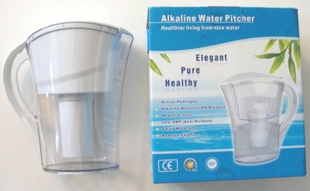 Alkaline Water Pitcher Filter & Ionizer, 2L, Comes with Extra 