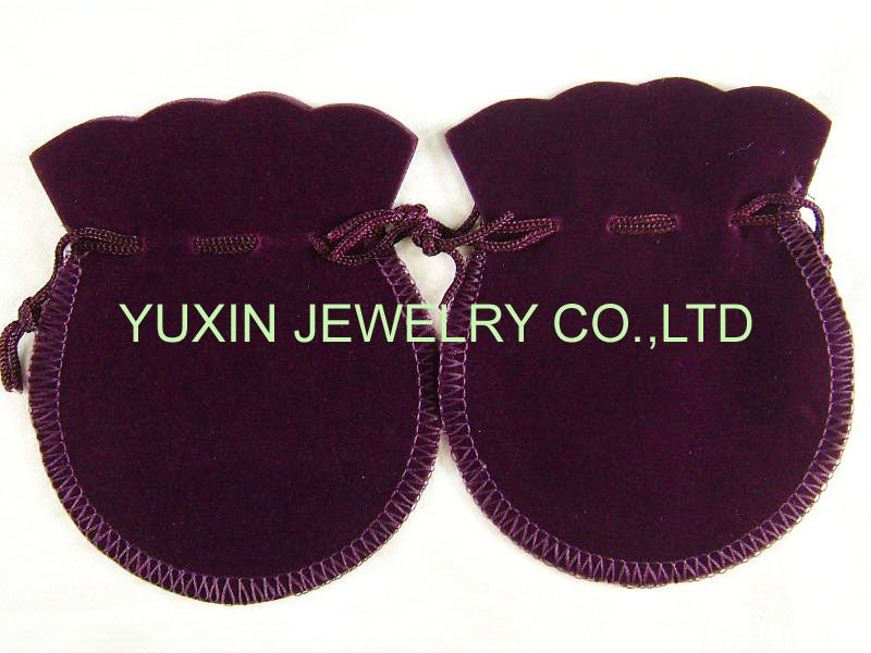 10 pcs Purple Velvet Gift Jewelry Bags Pouches YB06  