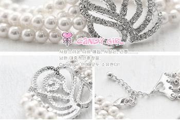   Korea Hot Delicate Rose 4 Layer Pearl Bracelet k11 great gift  