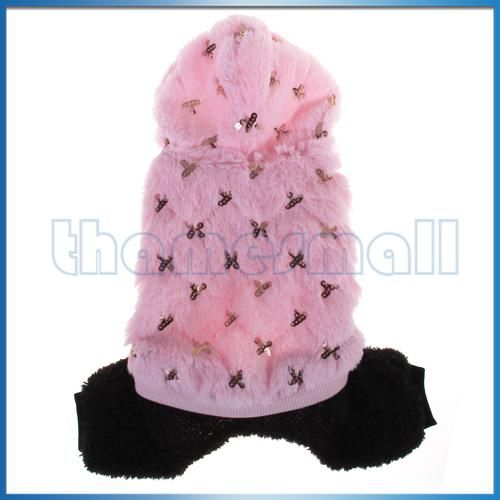 Pet Dog Hoodie Hooded Warm Jumpsuit Coat Jacket Clothes Apparel w 