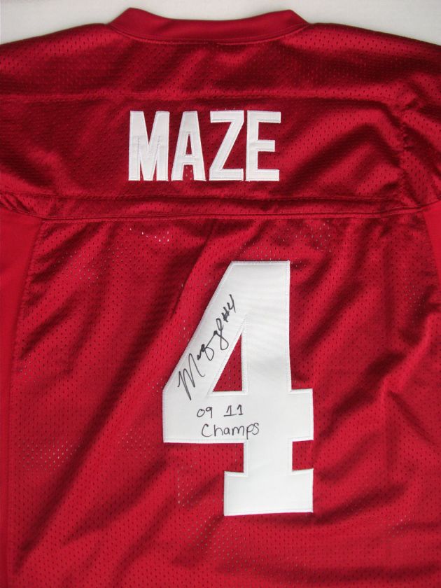 Marquis Maze SIGNED Alabama Crimson Tide Nike Football Jersey AUTO 