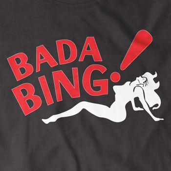 BADA BING T shirt Sopranos Mafia Strip Club jersey NEW  
