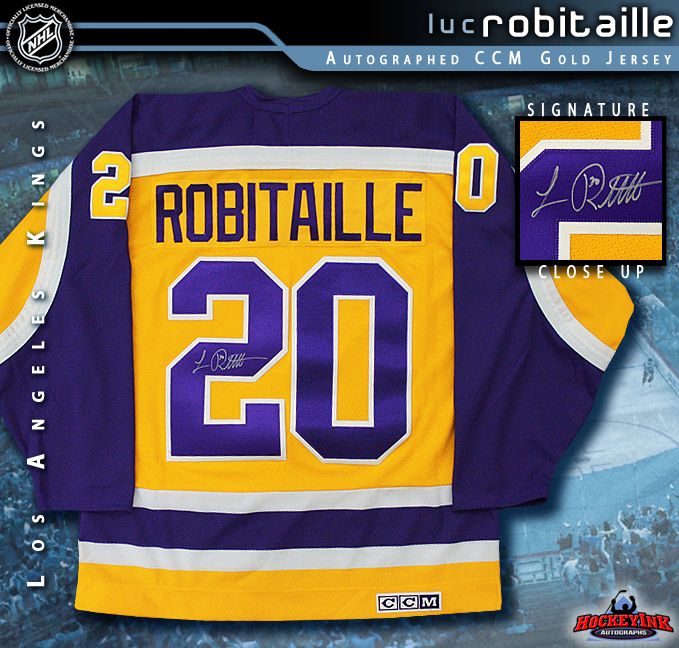 Los Angeles Kings LUC ROBITAILLE Signed CCM Jersey  