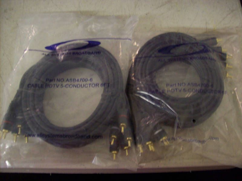 ALL SYSTEMS BROADBAND HDTV CABLE 5 CONDUCTOR 6FT *  