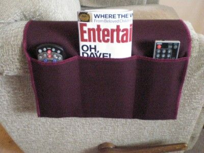 CHAIR COZEE TV REMOTE CONTROL ORGANIZER/CADDY BURGUNDY  