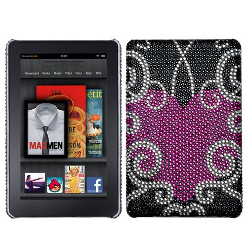  Kindle Fire   CRYSTAL DIAMOND BLING HARD BACK CASE COVER Pink 